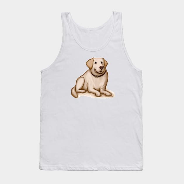 Cute Labrador Retriever Drawing Tank Top by Play Zoo